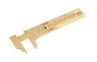 3  80mm Brass Sliding Vernier Caliper Gauge Measuring Scale Ruler Sae   Metric