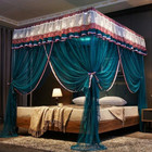 Luxury Princess Canopy Bed Curtains 4 Corner 3 Side Openings  Canopy Netting