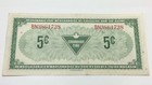 1974 Canadian Tire 5 Cents Circulated Banknote Ctc Gas Bar Cash Bonus D126
