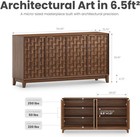 60  Sideboard Buffet Cabinet W  Storage Modern 4-door Buffet Table W  3d