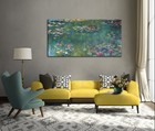 Claude Monet Large Canvas Wall Art Framed Water Lilies Vintage Classic Painti   