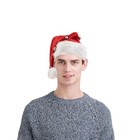 Christmas Santa Hat With Bells Unisex Red Fluff Holiday Hat Christmas 