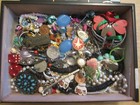 Junk Drawer Jewelry Lot Old Coins Old Watch Earrings Lot Gold Tone