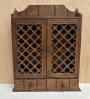 Vintage Hanging Wood Spice Rack Cabinet Shelf With Drawers Pat Yoshikawa Japan