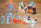 Lot Of 9 Vintage 1990 Warner Bros Cartoon Paper Halloween Decorations Bugs Bunny