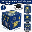 Graduation Decorations 2026  Blue Gold Graduation Card Box For Graduation Dec   
