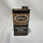 Vintage Fiebing s Neatsfoot Oil Compound 8 Oz Tin Can 75  Full