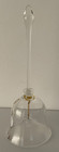 Vintage Hand-blown Glass 7 1 4    Bell With Butterfly Motif   Long Handle 