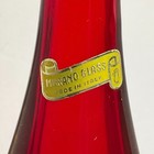 Murano Rare Sommerso Tear Drop Glass Bottle Vase - Red yellow - Excellent Cond