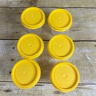 Tupperware Midgets Containers 2oz Set Of 6 Yellow New  Mini Storage Cups