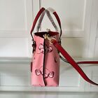 Coach Mollie Tote 25 Canvas Leather Cherry Pink 2way Shoulder Bag Cr293 Outlet