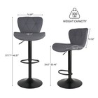 Modern Swivel Bar Stools Adjustable Faux Leather Upholstered Barstool Chairs