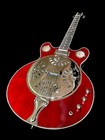 Custom Acoustic electric Blues Resonator Guitar Candy Red Lacquer W  Gig Bag