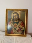 Vintage Sacred Heart Of Jesus Christ Print Professionally Framed