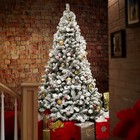 Open Box - 9ft Snow-flocked Pine Realistic Artificial Christmas Tree With Stand