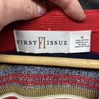 Vintage First Issue Vest Women M Fair Isle Striped V Neck Button Up Grannycore