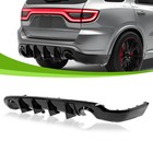 For Dodge Durango R t Srt 2011-2025 V2 Gloss Blk Shark Fin Rear Bumper Diffuser