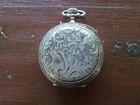 Vintage Swiss Made Silver Plated Pocket Watch 