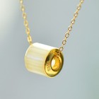 S925 Silver Jade Minimalist Barrel Pendant With Silver Chain