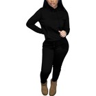 Womens 2pcs Outfits Sweatsuits Long Sleeve Pullover Hoodie Tracksuit Pants Sets