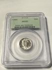 1944 Mercury Dime Pcgs Ms65 Ogh Old Green Holder Gem Bu 90  Silver 10c