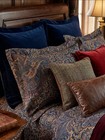 Pair Vintage Ralph Lauren Farleigh Blue Paisley Standard Pillow Shams Nip Nos