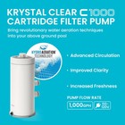 Intex C1000 Cartridge Filter Pump For Above Ground Pool  1000 Gph Pump Flow Rate