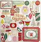 Crate Paper Vintage   sleigh Ride  Paper   Embellishments - Save 60 