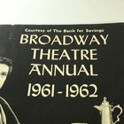 Vtg Broadway Theatre Annual 1961-1962 - My Fair Lady   The Sound Of Music