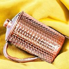 Pure Copper Hammered Jug Hammered Design  Gift Item For Diwali  Etc   2 Ltr  