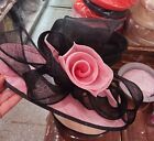 Sinamay Flower Ribbon Bow Kentucky Derby Wedding Hat Church Dressy Cocktail New