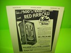 Red Arrow Pinball Machine Game Marketplace Magazine Ad Artwork Sheet 1981 Bally