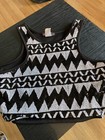 Women   s Vintage Joyce Leslie Black White Sequin Sleeveless Tank Top Us Size L