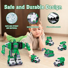 Toy For 3 4 5 6 Year Old Boys - Transform Robot Kids Toy Cars   Stem Building To