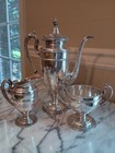 Elegant Reed   Barton  Silver Plate Coffee Set  Coffee Pot  Sugar  Creamer  Read