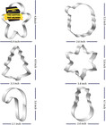 Large Christmas Cookie Cutters Set  6 Pcs Large Holiday Cookie Cutters Shapes -