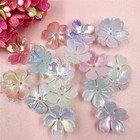 100pcs Acrylic Flower Beads Charm Bulk For Jewelry Making Cute Floral Charms Diy