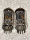Pair Rca 12ax7 Tubes Square Getter Grey Plates Tv7 Tested Strong