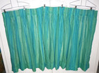 Pr Vtg Mid Century Mod Open Weave Curtains Blues Greens Scandi 58  W X 40  H Ea