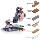 Evolution R255smsl  Sliding Miter Saw With 10 In  Multi-material Cutting Blade
