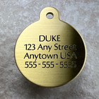 Custom Engraved Dog Tags Personalized Dog Collar Pet Tags Engraved Brushed Brass