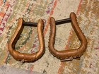 Leather Western Stirrups Great Looking Working Saddle Tack Free Shipping