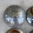 Vintage 1960s Set Of 4 Chrome Baby Moon Hub Caps Hubcaps - Surface Rust