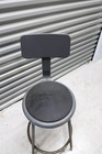 Vintage Interroyal Metal Shop Stool Drafting Chair Mid Century Industrial