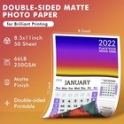 Koala Double Sided Thick Matte Photo Paper 8 5x11 Inch 66lb 50 Sheets   250gs   