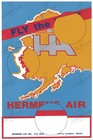 Fly The Best Hermens Air Alaska Vintage Travel Advertising Poster Print