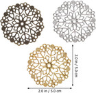 60pcs Assorted Color Filigree Round Pieces For Diy Jewelry Making - Hollow Desig