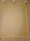 Vintage 1979 Florida Tampa Bay Weeki Wachee Nautical Fishing Costal Decor Map