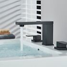 Black 8in Widespread Bathroom Faucet 3 Hole Sink Vanity Faucet Dual Handle Mixer