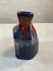Vintage San Remo Capodimonte Art Pottery Vase Italian Imports Blue Orange 008